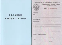 Вкладыш в трудовую книжку