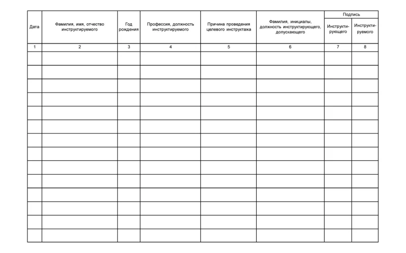 Журнал регистрации целевого инструктажа - Фото 2