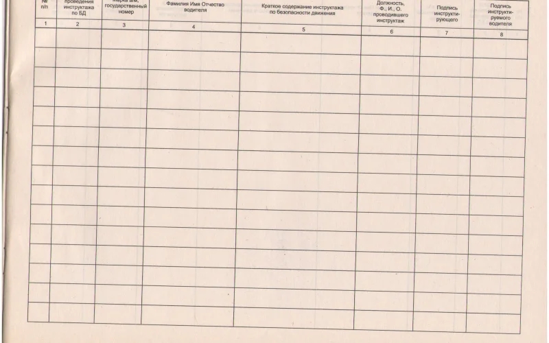 Журнал по проведению инструктажей с водительским составом по безопасности движения - Фото 2